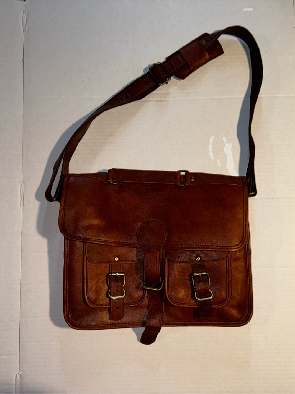 Men's Leather Messenger Bag